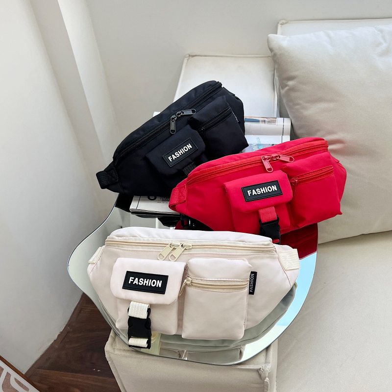 Crossbody τσάντα με αστικό απλό στυλ, νάιλον εξωτερικά, άνοιγμα με φερμουάρ, επένδυση πολυεστέρα, εσωτερική θήκη ID