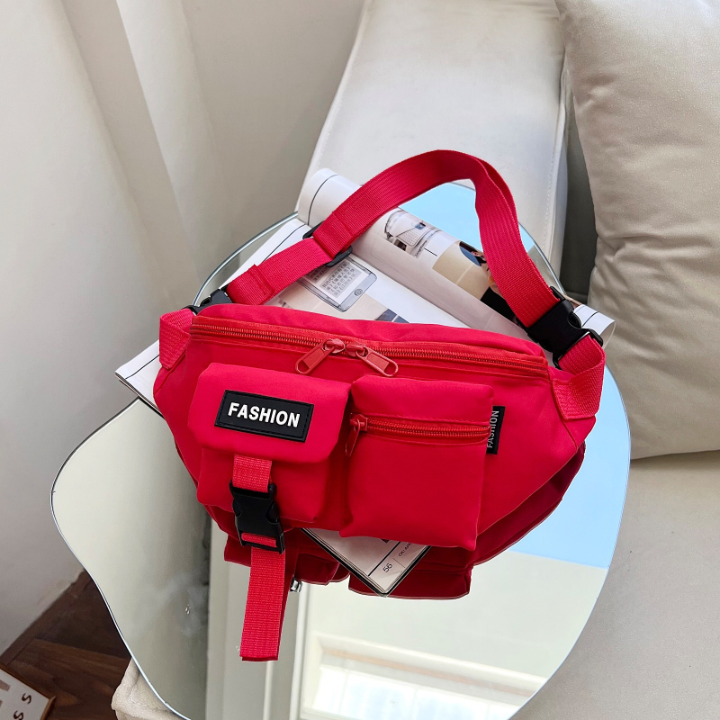 Crossbody τσάντα με αστικό απλό στυλ, νάιλον εξωτερικά, άνοιγμα με φερμουάρ, επένδυση πολυεστέρα, εσωτερική θήκη ID