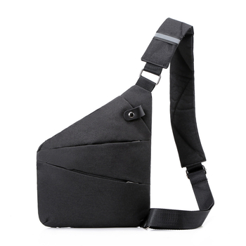 Muška nylon crossbody torba, prozračan dizajn, pogodna za slobodno vrijeme i putovanja; Materijal: nylon; Funkcija: prozračna; Spol: muški; Licencirana privatna marka: Da