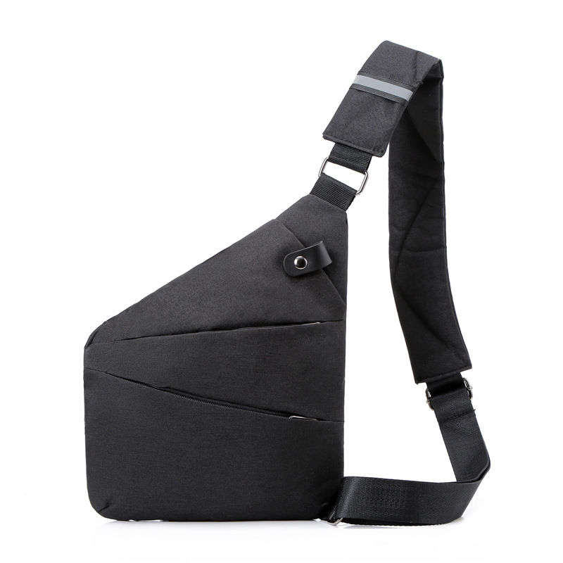 Muška nylon crossbody torba, prozračan dizajn, pogodna za slobodno vrijeme i putovanja; Materijal: nylon; Funkcija: prozračna; Spol: muški; Licencirana privatna marka: Da