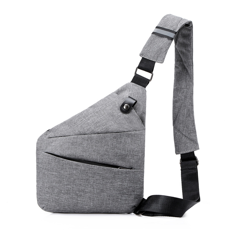 Muška nylon crossbody torba, prozračan dizajn, pogodna za slobodno vrijeme i putovanja; Materijal: nylon; Funkcija: prozračna; Spol: muški; Licencirana privatna marka: Da