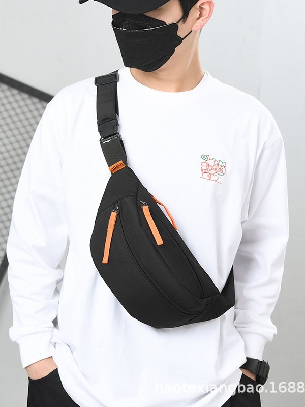 Haote Unisex torbica za pojas i prsa, Oxford tkanina, otporna na habanje, džep za 8-inčni uređaj, casual crossbody torba za telefon