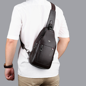 Muška crossbody torba od kože goveda – protiv krađe, model 0528, za poslovna putovanja