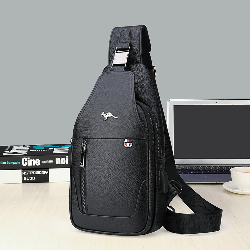 Muška crossbody torba od kože goveda – protiv krađe, model 0528, za poslovna putovanja