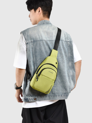 Muška chest bag, gradski stil, Oxford tkanina, otporna na habanje, jednostavan uzorak, podstava od poliestera