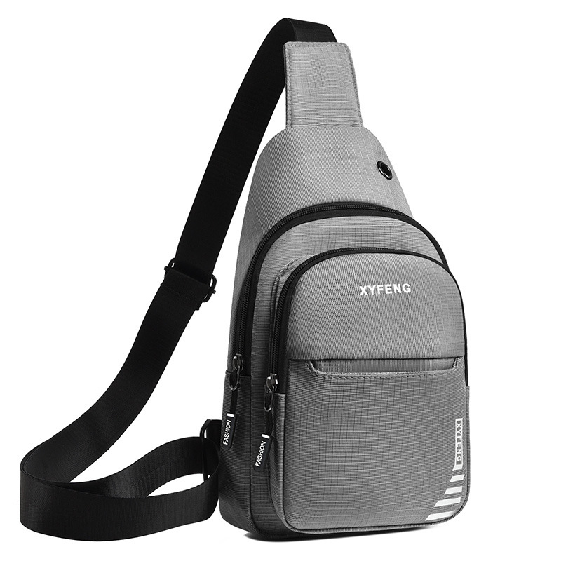 Muška chest bag, gradski stil, Oxford tkanina, otporna na habanje, jednostavan uzorak, podstava od poliestera