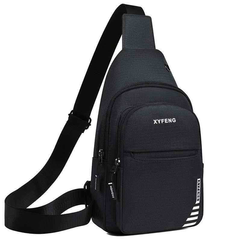Muška chest bag, gradski stil, Oxford tkanina, otporna na habanje, jednostavan uzorak, podstava od poliestera