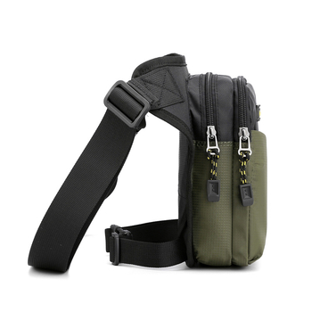 Muška pojasna torba za outdoor – višenamjenska taktička vodootporna torba za struk, model 6804 (materijal: najlon; podstava: poliester; uzorak: slova)