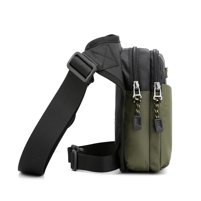 Muška pojasna torba za outdoor – višenamjenska taktička vodootporna torba za struk, model 6804 (materijal: najlon; podstava: poliester; uzorak: slova)