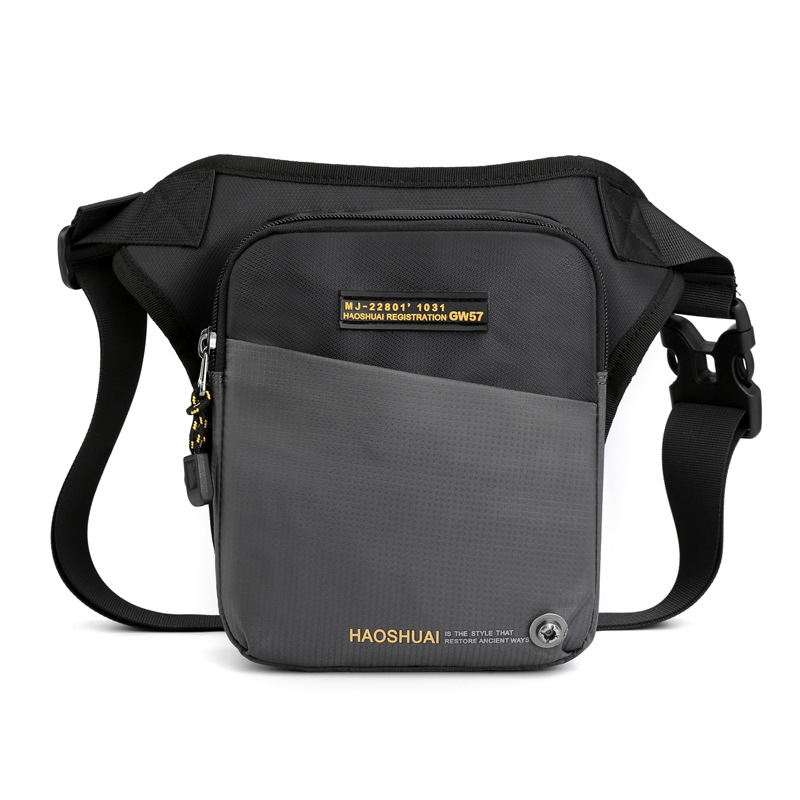 Muška pojasna torba za outdoor – višenamjenska taktička vodootporna torba za struk, model 6804 (materijal: najlon; podstava: poliester; uzorak: slova)