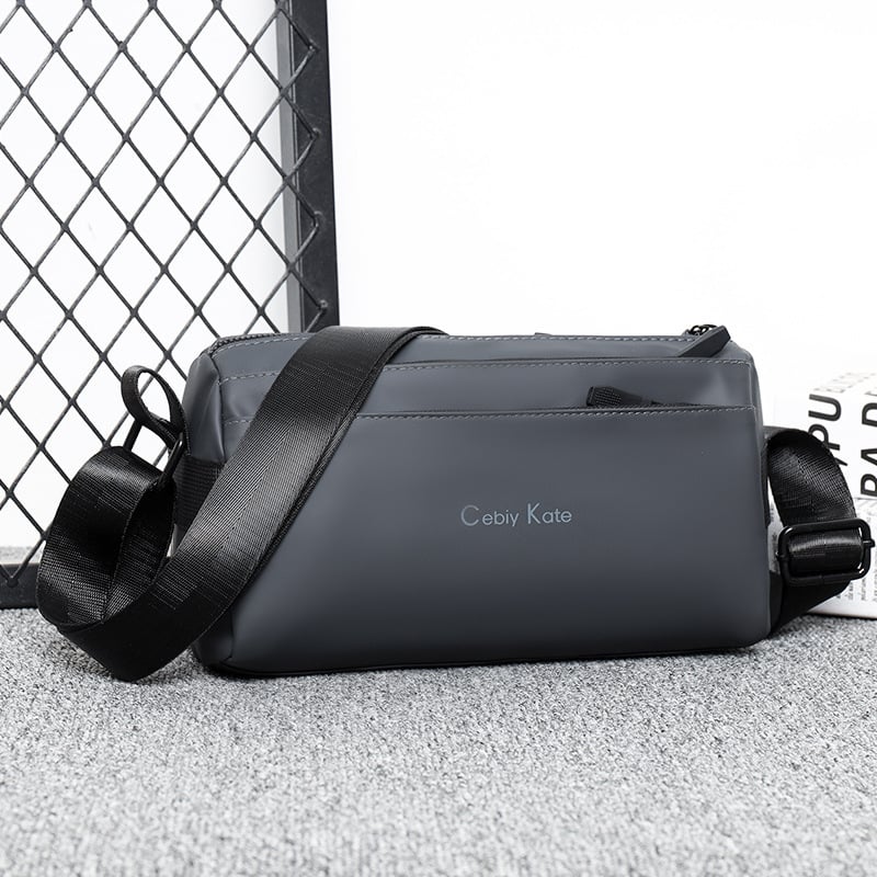 Muška crossbody torba – ulični stil; kožna membrana; prozračna, vodootporna, ultra lagana; jednobojni dizajn