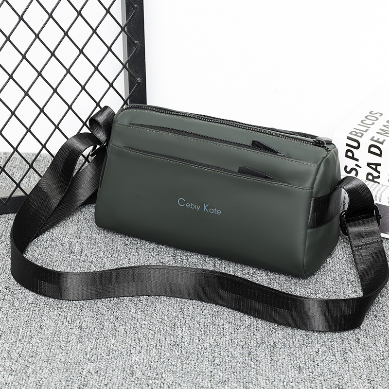 Muška crossbody torba – ulični stil; kožna membrana; prozračna, vodootporna, ultra lagana; jednobojni dizajn