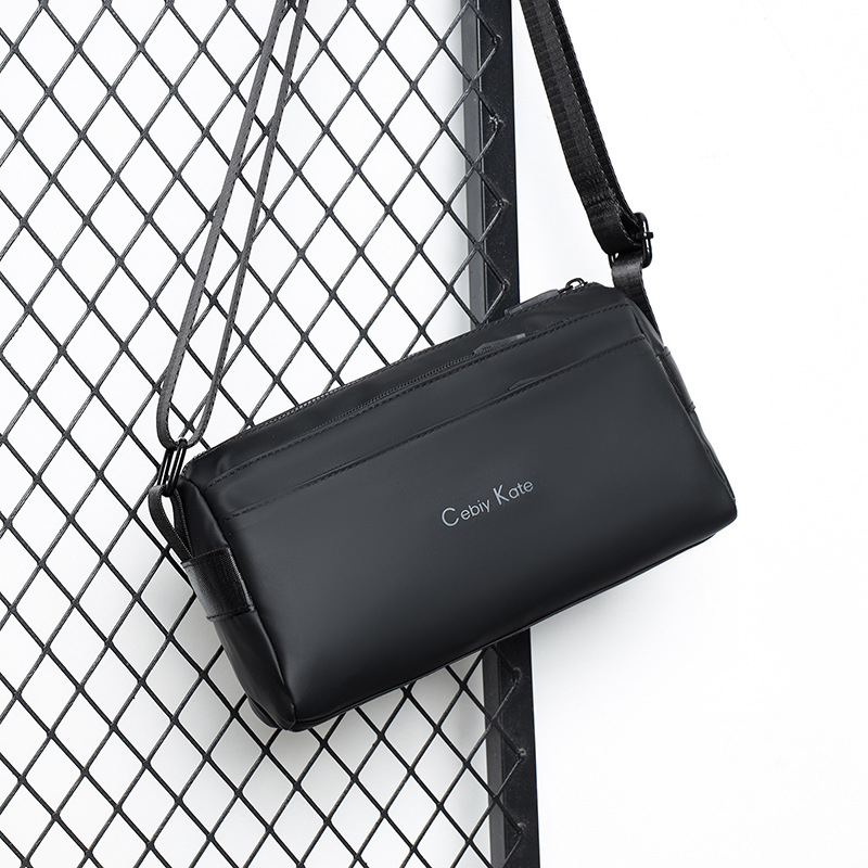 Muška crossbody torba – ulični stil; kožna membrana; prozračna, vodootporna, ultra lagana; jednobojni dizajn