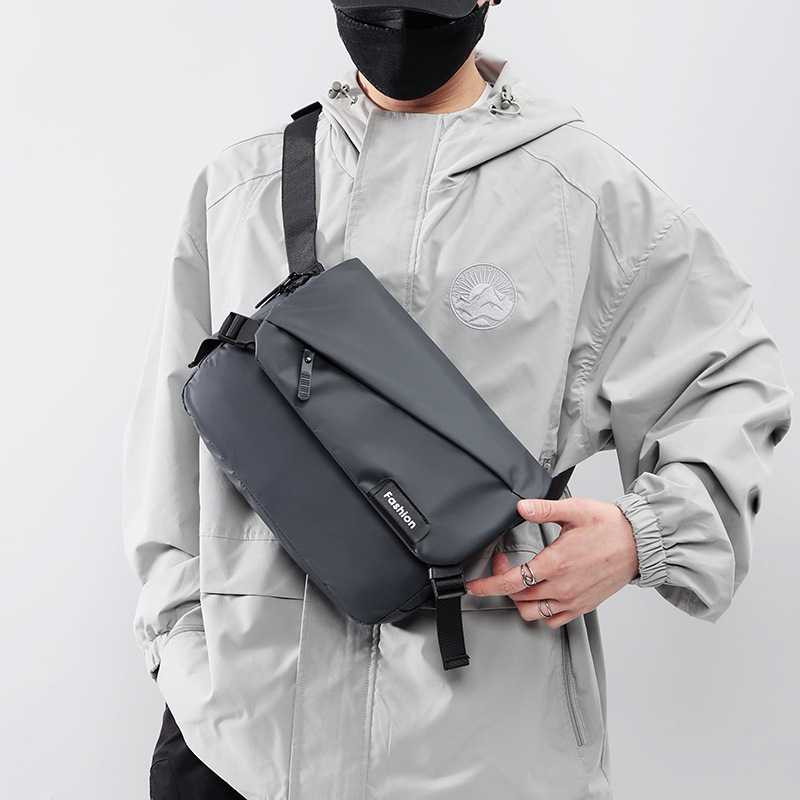 Férfi keresztpántos táska - nylonból, lélegző és ultrakönnyű, poliészter bélés, szabadidős utazásokhoz (Tavasz 2025)