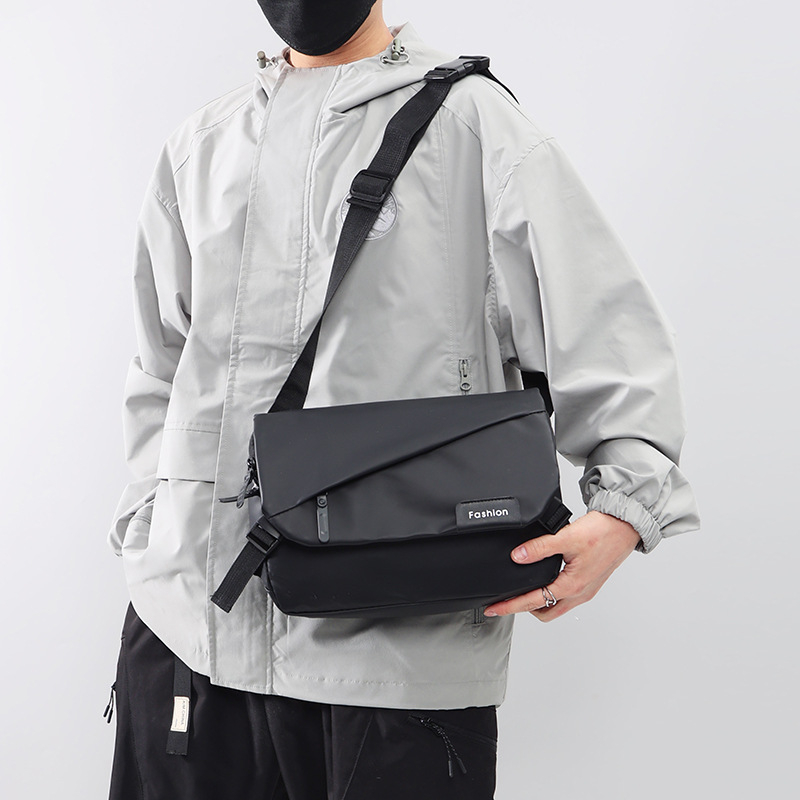 Férfi keresztpántos táska - nylonból, lélegző és ultrakönnyű, poliészter bélés, szabadidős utazásokhoz (Tavasz 2025)