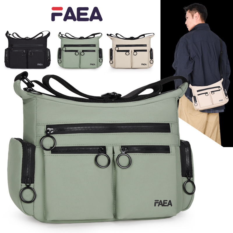 Muška crossbody torba za poslovna putovanja, netkani materijal, otporna na habanje, uzorak sa slovima, podstava od poliestera