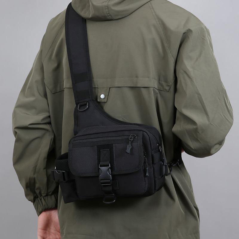 Muška torba za prsa — Oxford platno, vodootporna, otporna na habanje, podstava od poliestera
