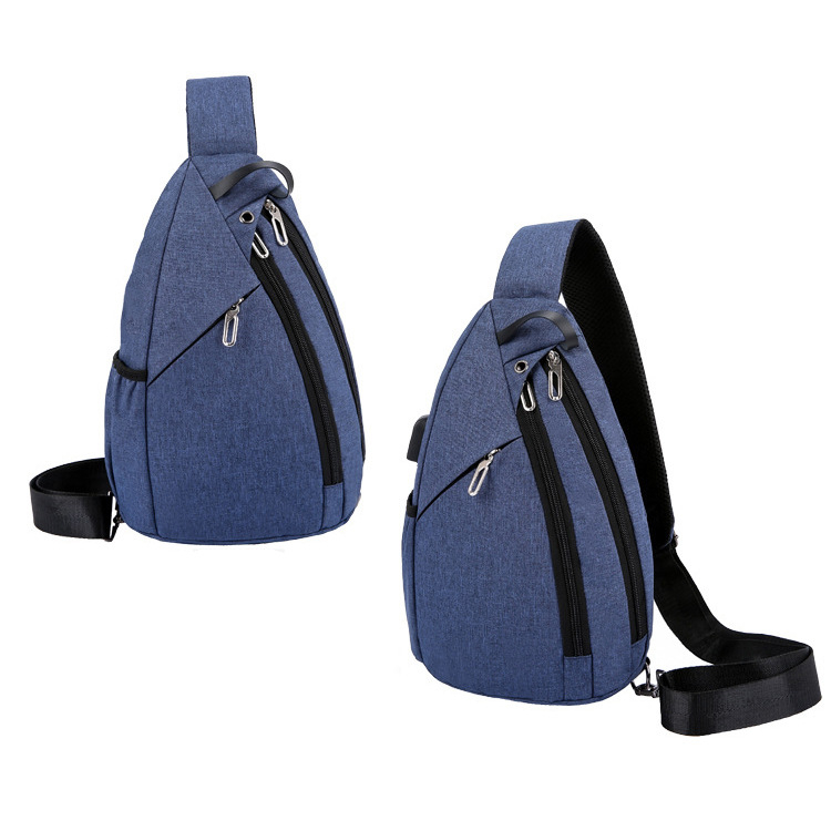 Férfi chest bag, háromszög alakú, Oxford anyag, tehercsökkentés, üzleti utazáshoz