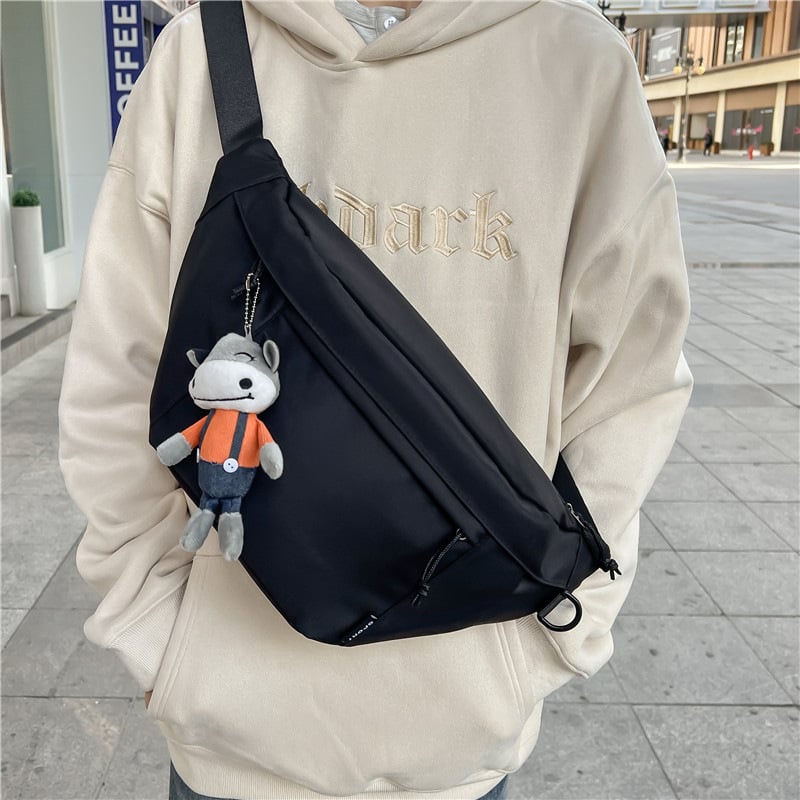 Muška torba za prsa u japanskom street stilu, velika kapaciteta, crossbody torba