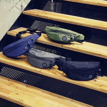 Muška torbica oko struka, korejskog stila casual, crossbody, vodootporni Oxford materijal, dumpling oblik, džep na zip, džep za telefon, džep za ID, s jednim remenom preko ramena