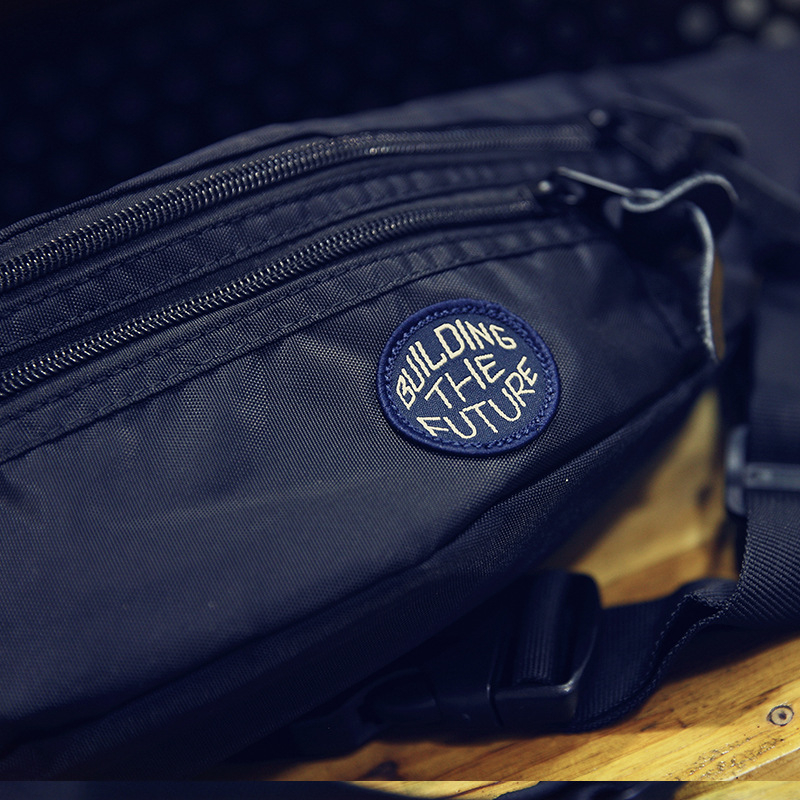 Muška torbica oko struka, korejskog stila casual, crossbody, vodootporni Oxford materijal, dumpling oblik, džep na zip, džep za telefon, džep za ID, s jednim remenom preko ramena