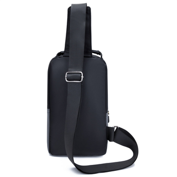 Muška torba za prsa, gradski stil, Oxford tkanina, smanjenje opterećenja, jednobojni uzorak, podstava od poliestera