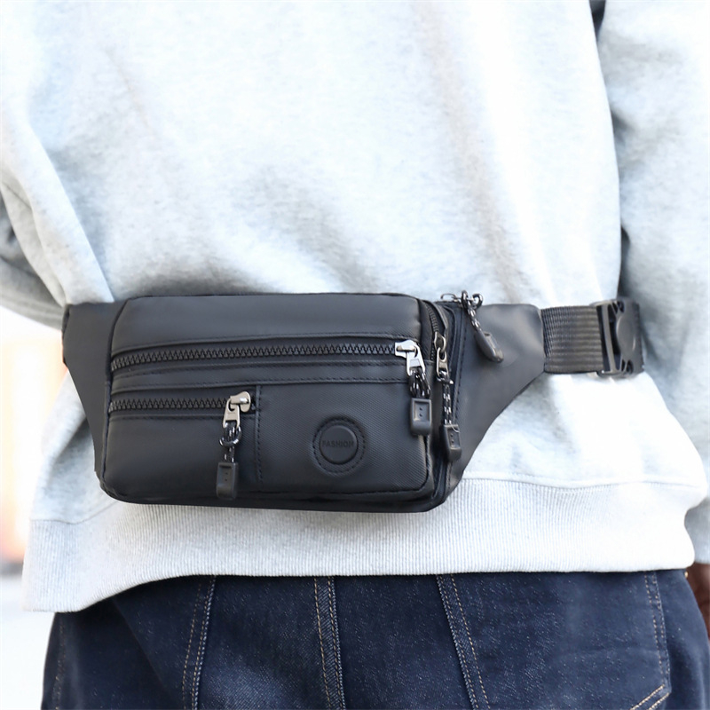 Muška pojasna torbica od Oxford tkanine, ultra lagana, otporna na habanje, proširiva, smanjuje opterećenje, zaštita rubova, zimska sezona 2024