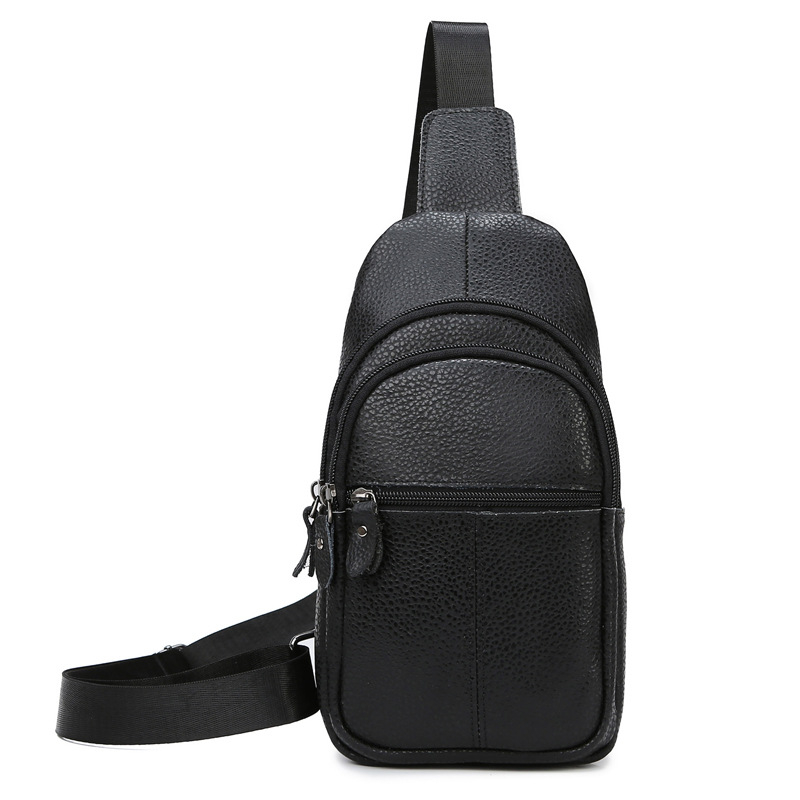 Muška kožna chest bag – gradski minimalizam, prozračan, prava koža, jedinstven dizajn, DROIKANGROO