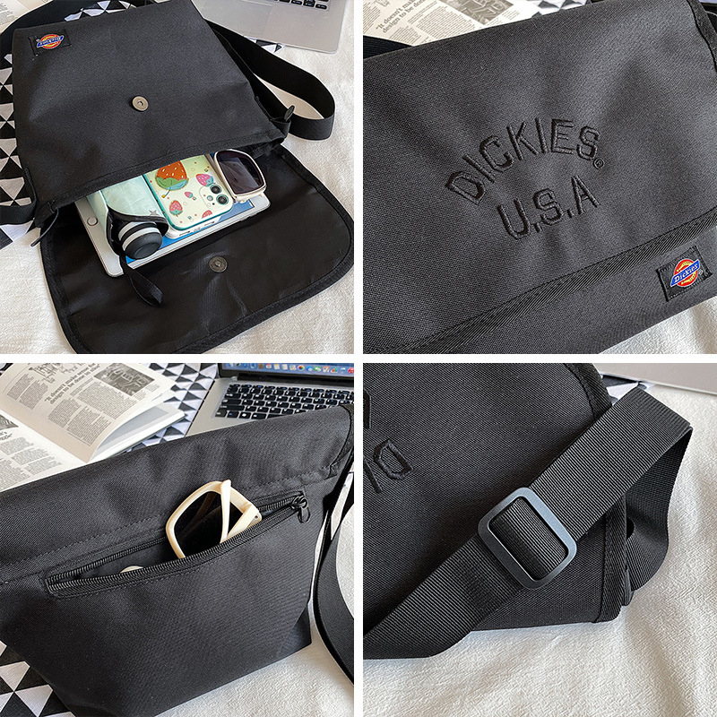Muška crossbody torba u uličnom stilu, najlon, vodootporna, s natpisom, podstava poliester