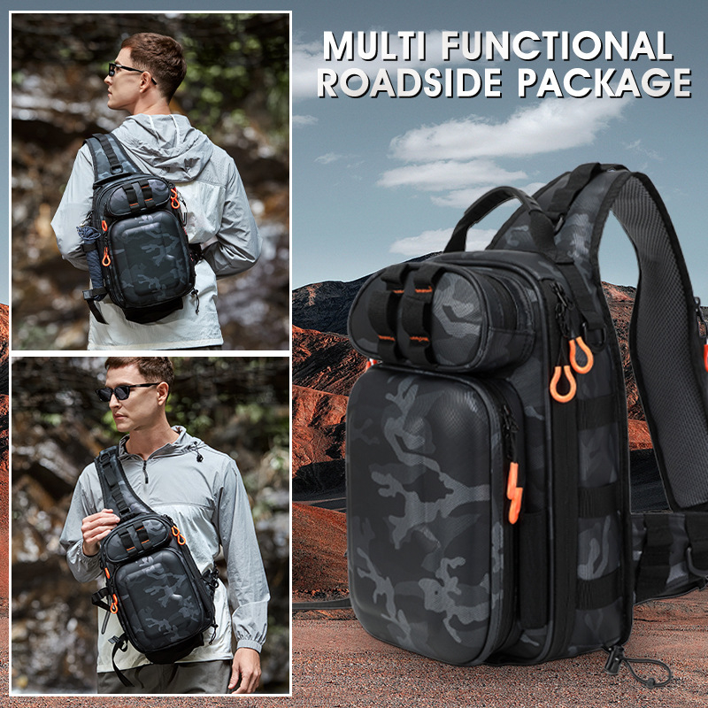 Muška prsna torba, kamuflažni uzorak, crossbody, Oxford tkanina, izdržljiva, putnički stil, zima 2025
