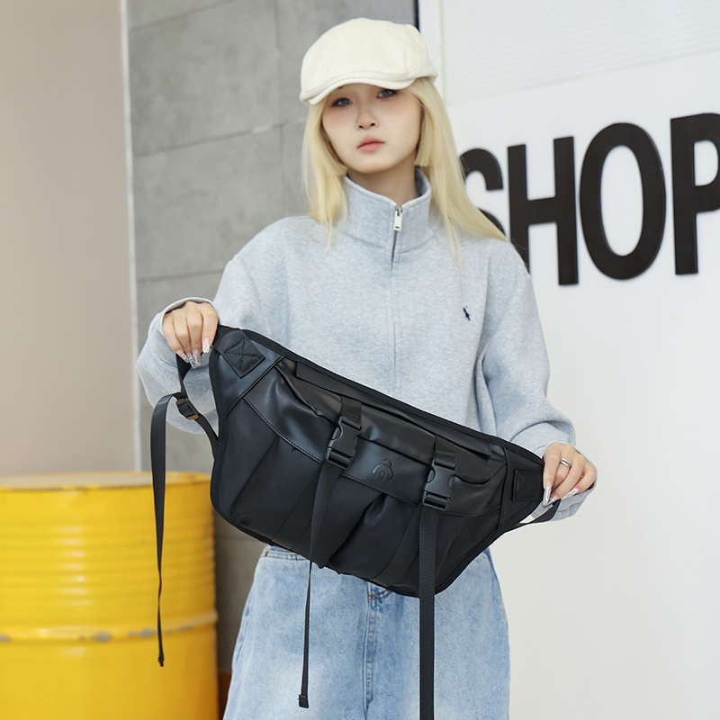 Torba za prsni dio biciklizma, unisex, velika kapaciteta, najlon, za putovanja i vanjske sportove, gradski stil (Najlon; Vodootporna; Otpornost na habanje; Protiv krađe; Proširiva)