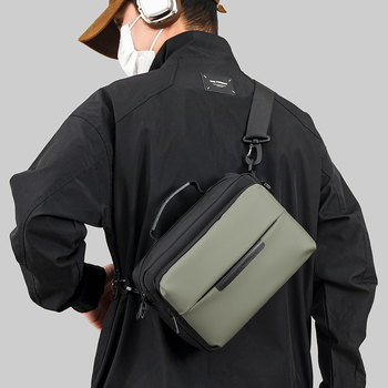 Muška crossbody torba od najlona, vodootporna, podstava od poliestera, jedinstven jednobojni uzorak