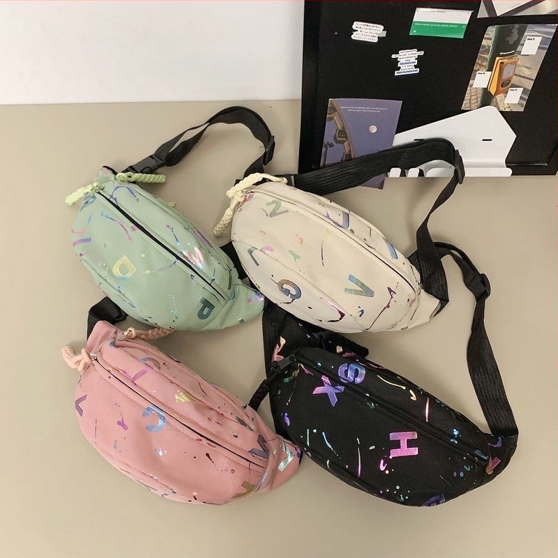 Muška torba za prsa s graffiti printom, najlon, prozračna, velika kapaciteta, za slobodno vrijeme putovanja