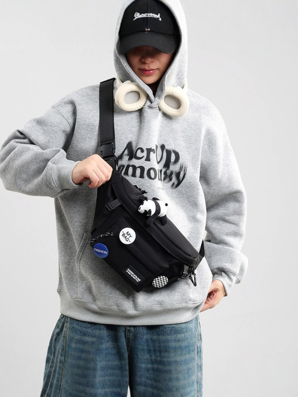 Muška crossbody torba – gradski stil, svakodnevna torba, kompatibilna s 8-inčnim prijenosnim računalom