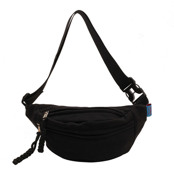 Muška torba za prsa, ulični stil, platno, proširiva, podstava od najlona, jednobojni uzorak