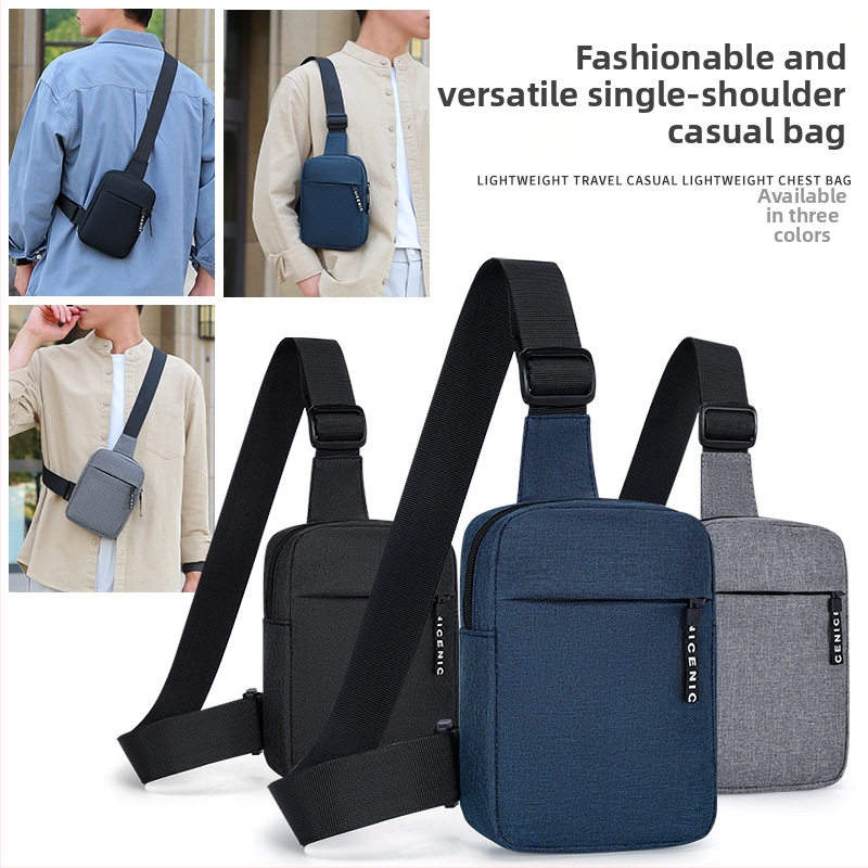 Muška torbica za prsa, poslovni elit stil, Oxford tkanina, prozračna i otporna, podstava od poliestera, pogodna za službena putovanja