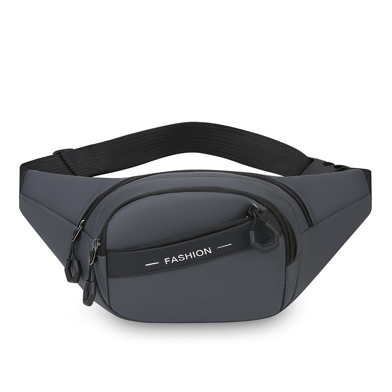 Muška sportska torba za struk – Oxford platno, poliester podstava, zatvarač, horizontalni kvadratni oblik, unutarnja džep s zatvaračem