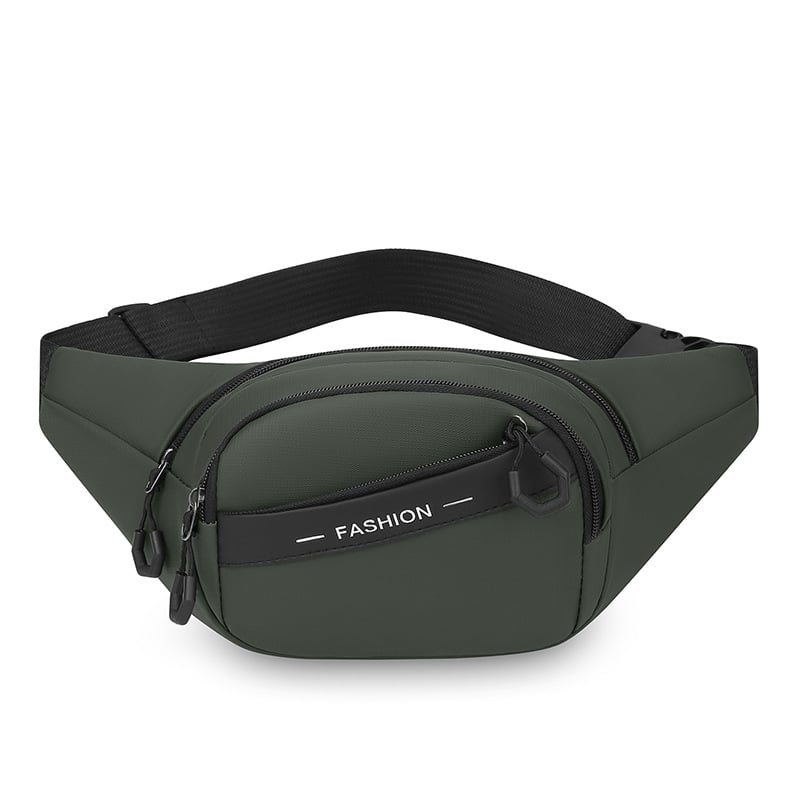 Muška sportska torba za struk – Oxford platno, poliester podstava, zatvarač, horizontalni kvadratni oblik, unutarnja džep s zatvaračem