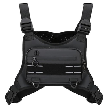 Geantă de piept tactică pentru exterior, multifuncțională – ultraușoară, rezistentă, extensibilă; material Oxford, căptușeală nylon