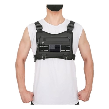 Geantă de piept tactică pentru exterior, multifuncțională – ultraușoară, rezistentă, extensibilă; material Oxford, căptușeală nylon