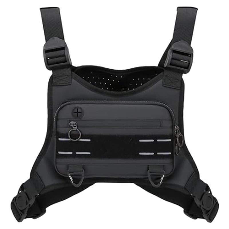 Geantă de piept tactică pentru exterior, multifuncțională – ultraușoară, rezistentă, extensibilă; material Oxford, căptușeală nylon