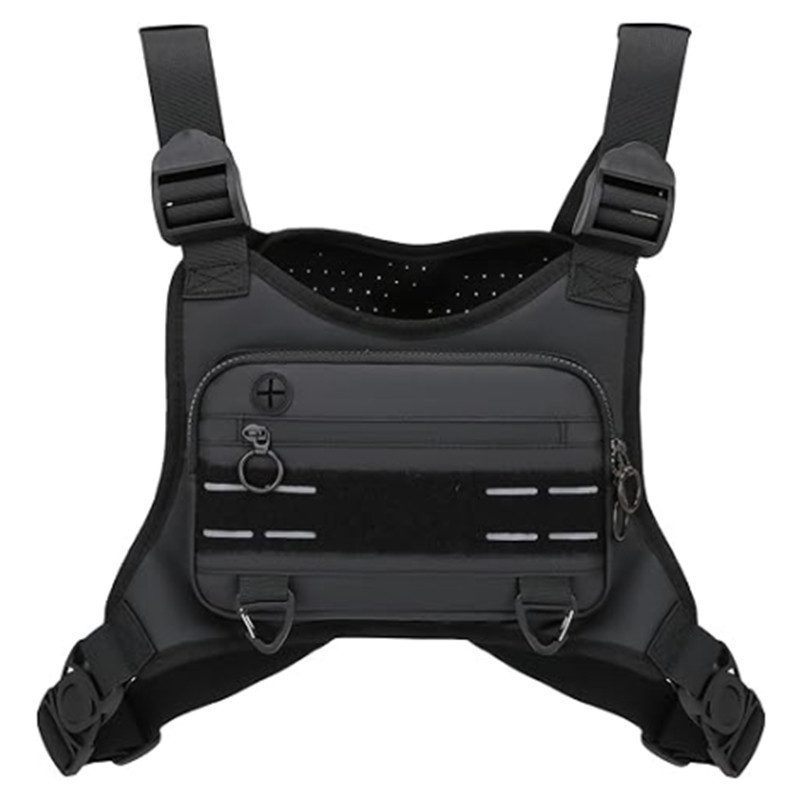 Geantă de piept tactică pentru exterior, multifuncțională – ultraușoară, rezistentă, extensibilă; material Oxford, căptușeală nylon