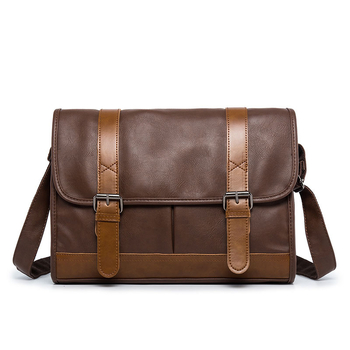 Muška crossbody torba – PU koža, jednobojna, podstava poliester, kapacitet ispod 20 L, ulični stil