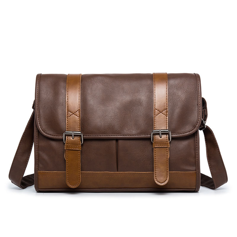 Muška crossbody torba – PU koža, jednobojna, podstava poliester, kapacitet ispod 20 L, ulični stil