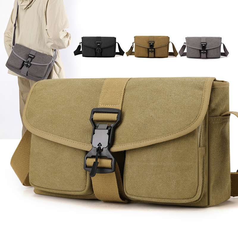 Xipeng platnena muška torba za prsa — prozračna, unisex stil, jednostavan dizajn, svakodnevna uporaba