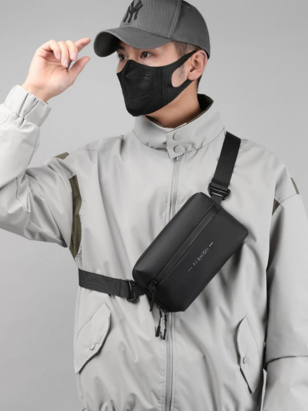 Ανδρική τσάντα στήθους, street-trend στυλ, νάιλον αδιάβροχο, μάρκα Wanke Shang