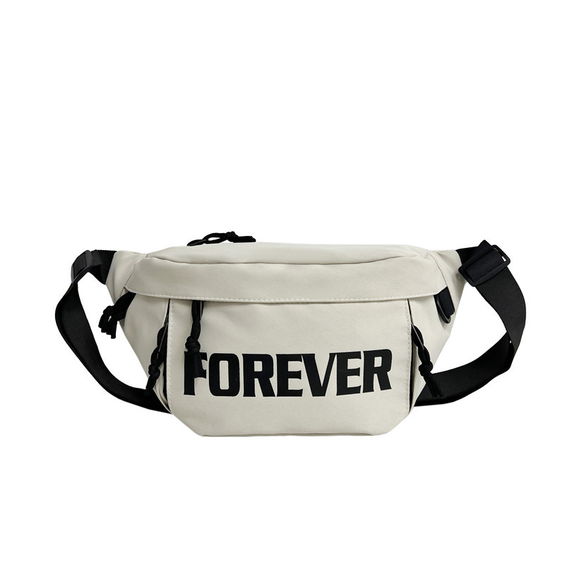 Muška torbica za pojas, ulični stil, Oxford tkanina, uzorak s slovima, podstava od poliestera