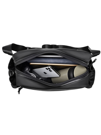 Geantă bărbați crossbody, stil stradal, material membrană, rezistentă la uzură, culoare solidă, căptușeală poliester