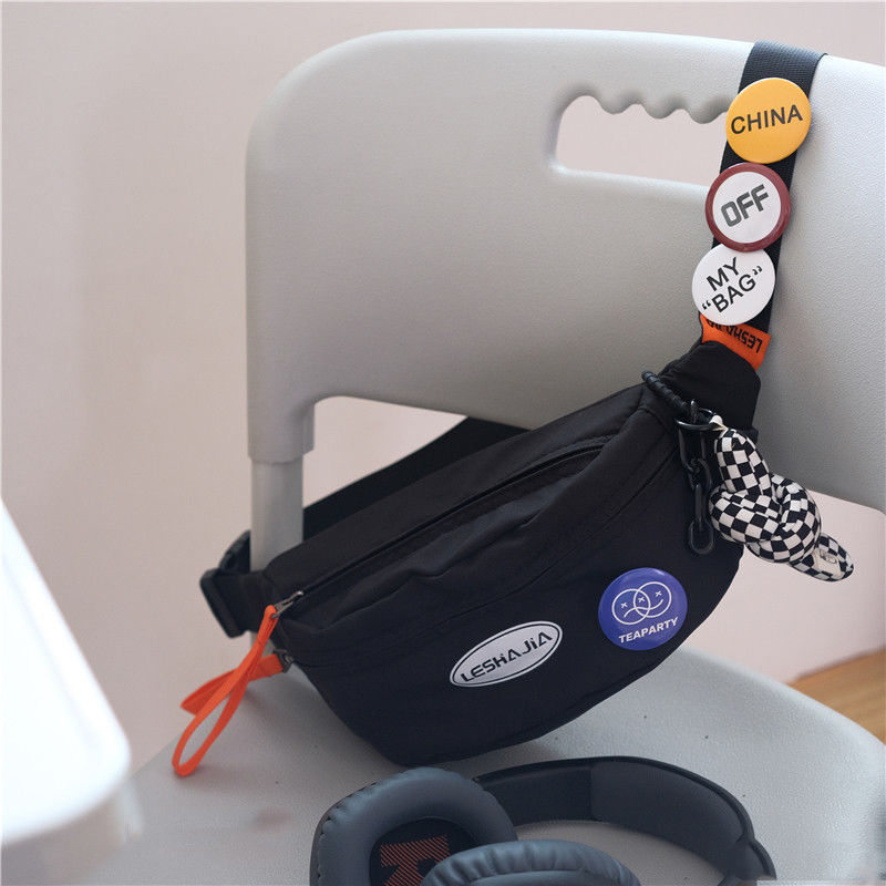 Geantă unisex talie/diagonal Harajuku stil, închidere cu fermoar, exterior poliester, căptușeală poliester, Primăvara 2018