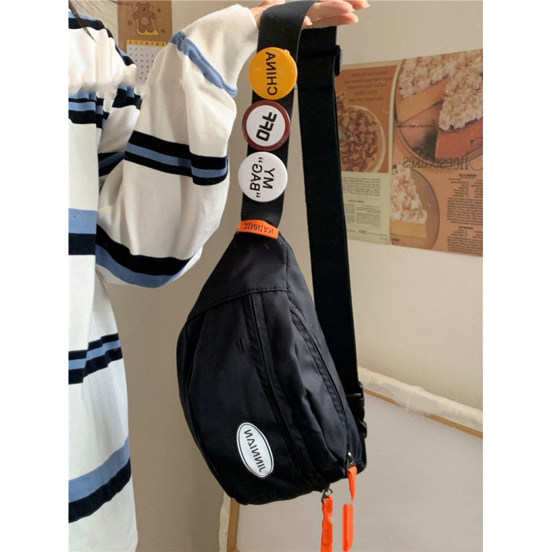 Geantă unisex talie/diagonal Harajuku stil, închidere cu fermoar, exterior poliester, căptușeală poliester, Primăvara 2018